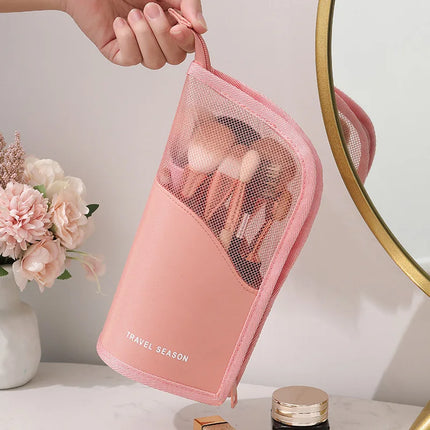 Bolsa de cosméticos con soporte para mujer