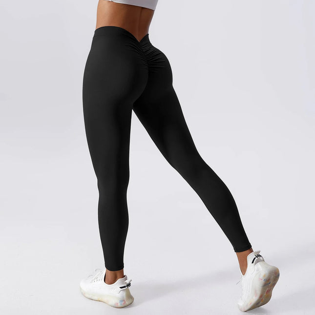 Leggings de yoga moldeadores de cintura alta: pantalones deportivos y de fitness con efecto push up para mujer