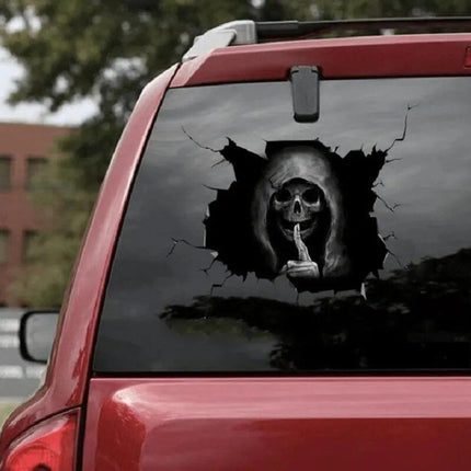 Eerie Halloween Skull Decal for Car Rear Windshield & Walls - Wnkrs