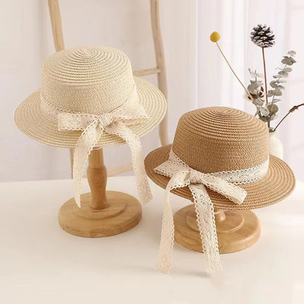 Encantador sombrero de paja de princesa de verano para niños