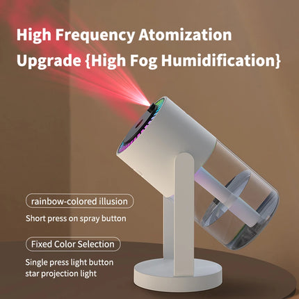 Humidificateur d'air USB portable avec lumières de projection colorées