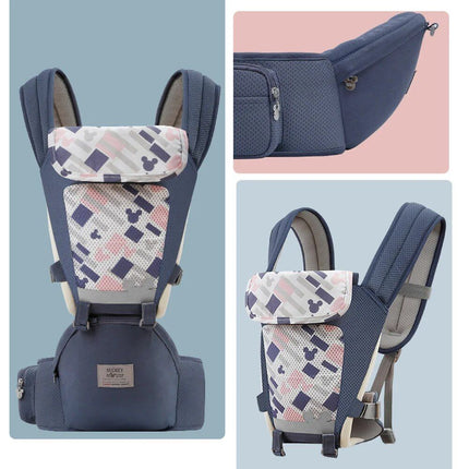 Versatile Baby Carrier with Hip Seat, Breathable & Adjustable Strap - Wnkrs