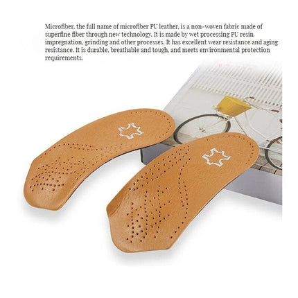 Arch Support Cowhide Insoles for Plantar Fasciitis & Foot Comfort - Wnkrs