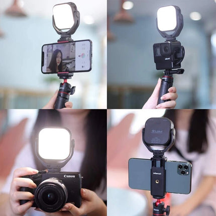 Adjustable Bi-Color LED Video Light with 360° Rotation Bracket - Rechargeable & Portable Fill Light for DSLR, SLR & Mobile