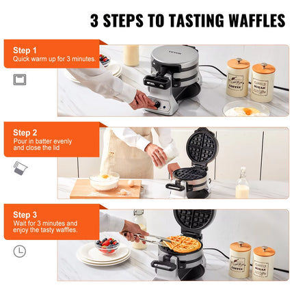 2-Layer Rotating Waffle Maker