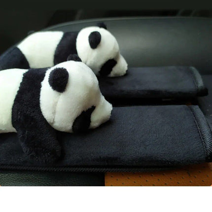 Panda Seatbelt Cushion: Plush Auto Shoulder Strap Protector for Kids - Wnkrs