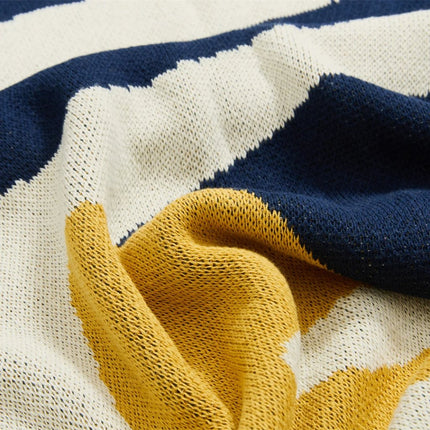 Leaf Jacquard Knitted Blanket