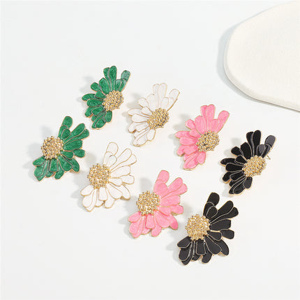 Boho Chic Colorful Flower Petal Stud Earrings