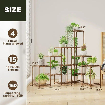 Multi-Tier Wooden Plant Stand - Wnkrs