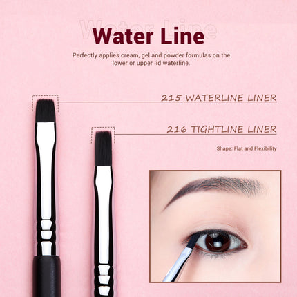 Ensemble de 11 pinceaux eyeliner de précision pour une application parfaite