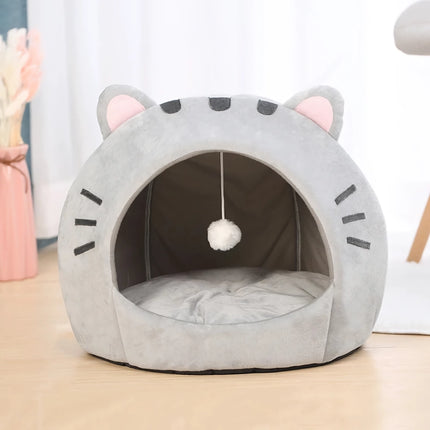 Acogedora cueva para gatos: casa suave y cálida para gatos y perros pequeños