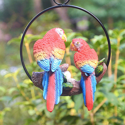 Lindo loro de resina con anillo