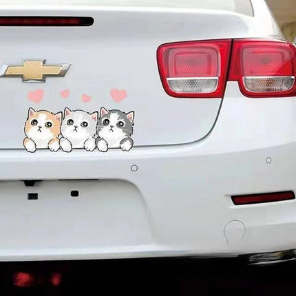 Cute Cartoon Cat Car Stickers - Wnkrs