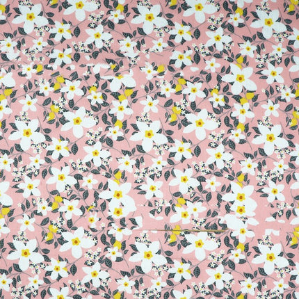 Plant Flowers Small Clear Floral Cotton Fabric - Wnkrs