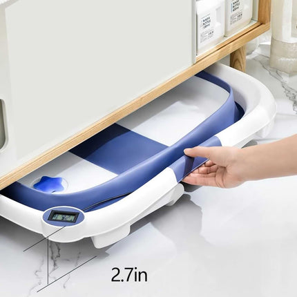 Multi-Purpose Silicone Folding Bathtub with Real-Time Temperature Display