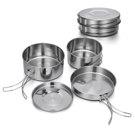 Stainless Steel Camping Cookware Set