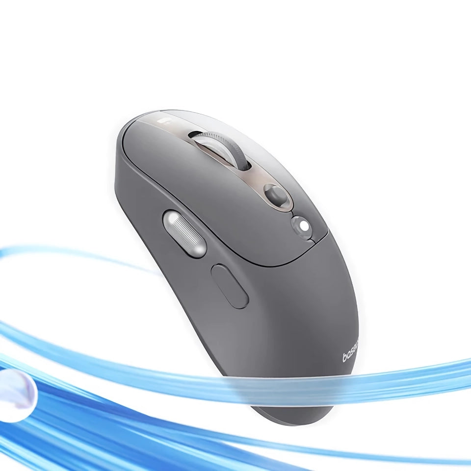 Rechargeable Wireless Bluetooth Mouse with OLED Display - Ergonomic Dual Mode Design