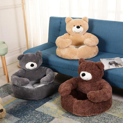 Cama semicerrada ultra suave para mascotas