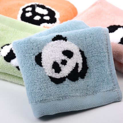 Toalla facial para bebé de algodón jacquard con diseño de panda de dibujos animados