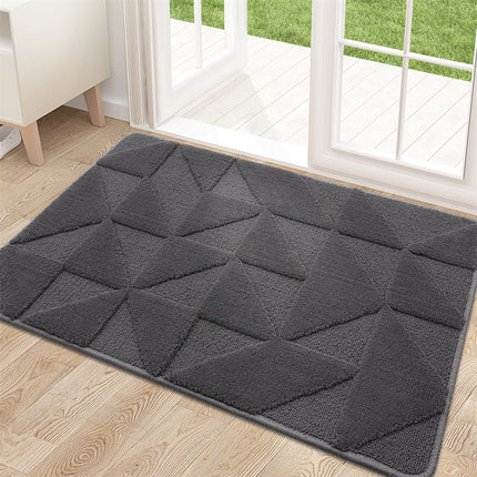 Modern Geometric Non-Slip Microfiber Door Mat