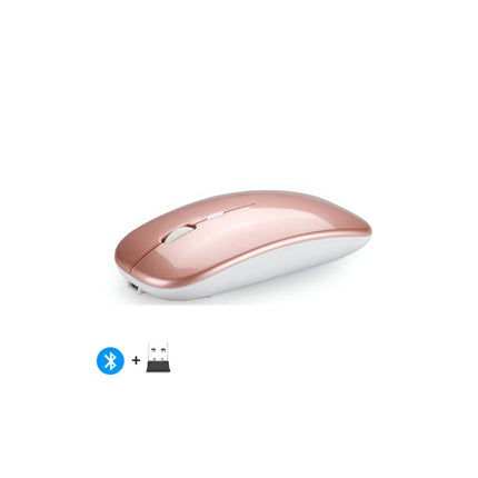 Rechargeable Wireless Mouse with Bluetooth and 2.4GHz Dual Modes