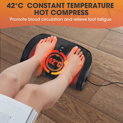 Masajeador eléctrico de pies y pantorrillas con amasamiento Shiatsu y compresas calientes a 42 ℃