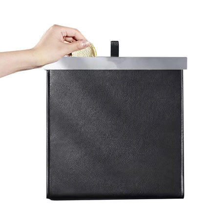 Luxury Waterproof Leather Car Trash Bin - Easy Install, Space-Saving & Magnetic Closure - Wnkrs