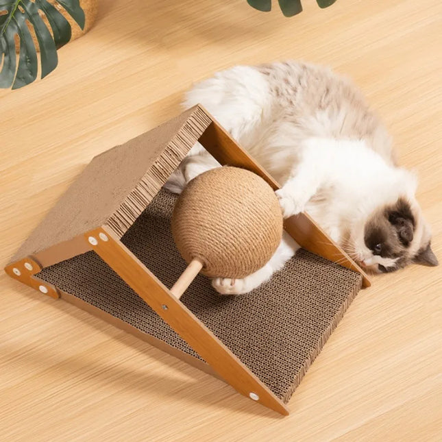 Rascador para gatos con bola de sisal y protector de sofá resistente a los arañazos y poste para pulir garras