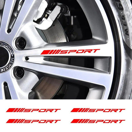 4pc Sport Racing Wheel Rim Vinyl Stripes - Wnkrs