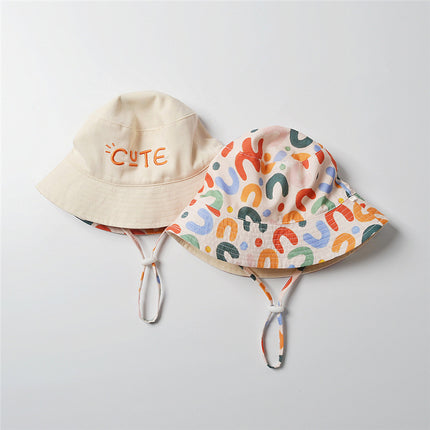 Embroidered Letter Baby Bucket Hat