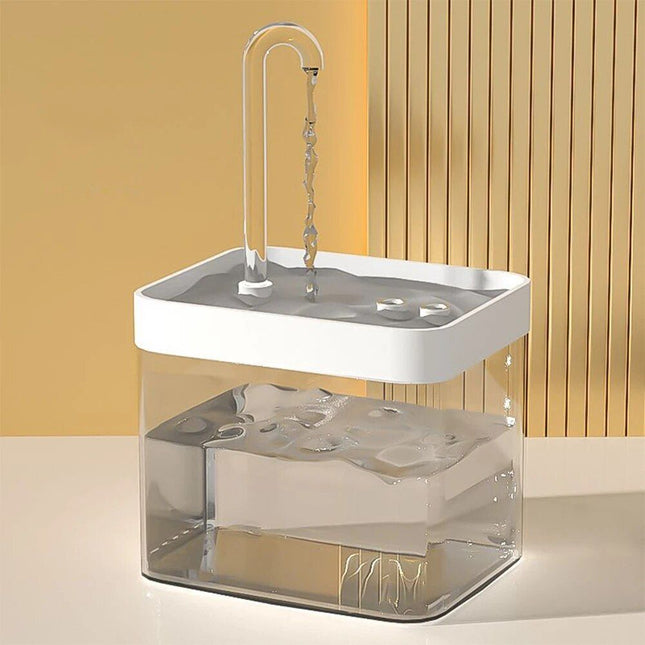 USB-Powered Transparent Pet Water Fountain with Auto Filter - Wnkrs