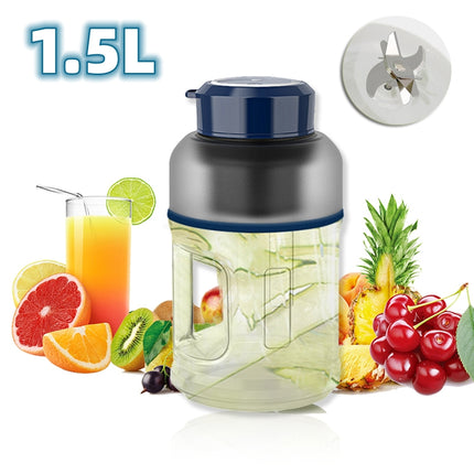 1500ml Portable Blender Cup Fruit Mixers Fruit Extractors Handheld Electric Juicer Blender For Kitchen Outdoor Home Office - Wnkrs