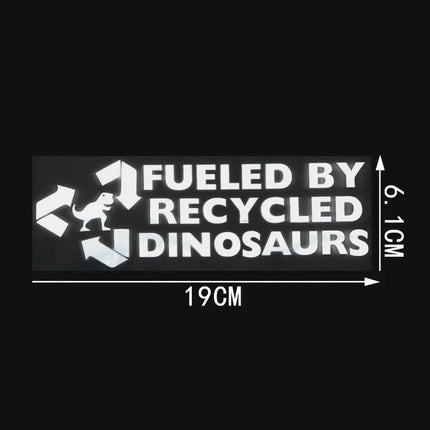 Recycled Dinosaurs - Eco-Inspired Vinyl Car Decal - Wnkrs