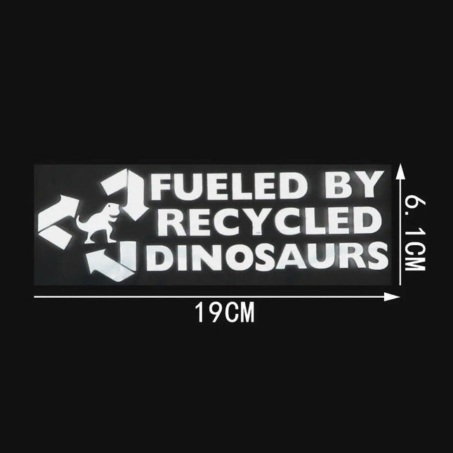 Recycled Dinosaurs - Eco-Inspired Vinyl Car Decal - Wnkrs