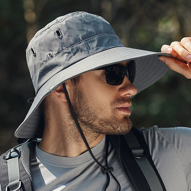 Chapeau de soleil à large bord imperméable et anti-UV pour hommes