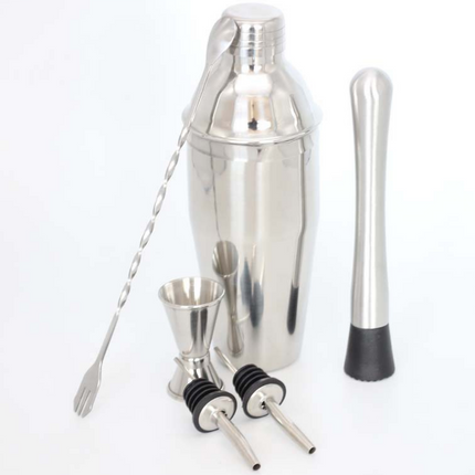 Stainless Steel Cocktail Shaker Ice Bucket Six-piece Set - Wnkrs