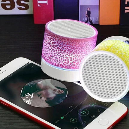 Compact Dazzling LED Bluetooth 4.1 Speaker: Wireless, HD Sound, Built-in Mic, and Portable - Wnkrs