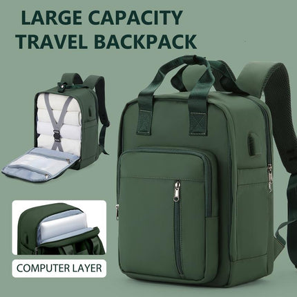 Mochila de viaje multifunción impermeable con puerto de carga USB