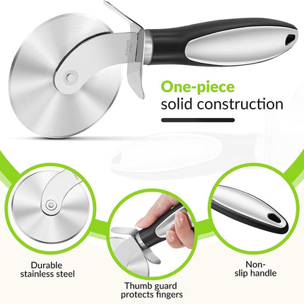 Pizza Cutter Wheel Kitchen Pizza Slicer Cutting Tool Stainless Steel Easy To Cut - Wnkrs