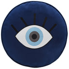 Blue eye round pillow