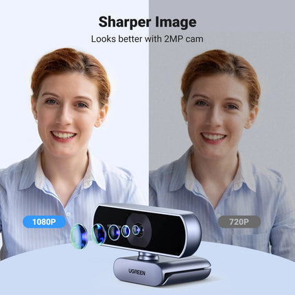 1080P HD Mini Webcam with Dual Microphones