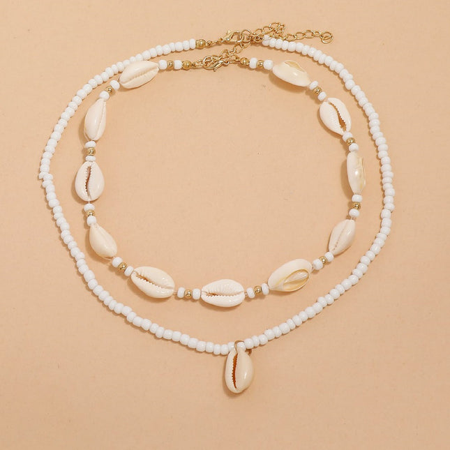 Conjunto de gargantilla de conchas marinas de estilo bohemio veraniego