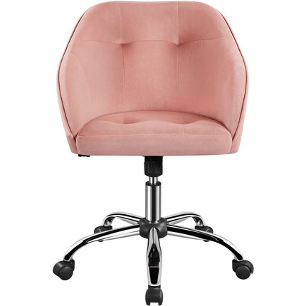 Pink Velvet Adjustable Swivel Office Chair - Wnkrs