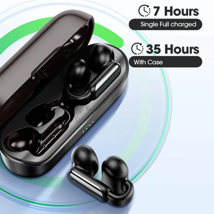 Casque Bluetooth sans fil à clip ouvert avec micro HD