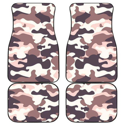 Chic Pink & Brown Camo Car Floor Mats - Wnkrs