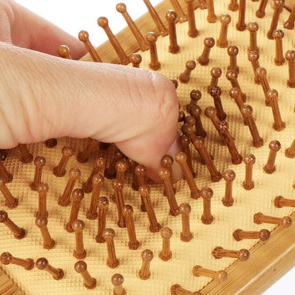 Cepillo para el cabello con cojín de madera de bambú