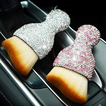 Brosse de nettoyage de voiture de luxe en strass – Outil de nettoyage brillant