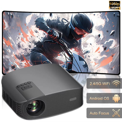 Projecteur Full HD 1080P avec Android 9.0, WiFi 5G, Home Cinéma Smart Beamer