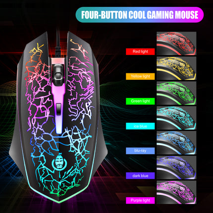 Burst Office Gaming Keyboard & Mouse Set - Mechanical Feel, Luminous Multicolor Backlit