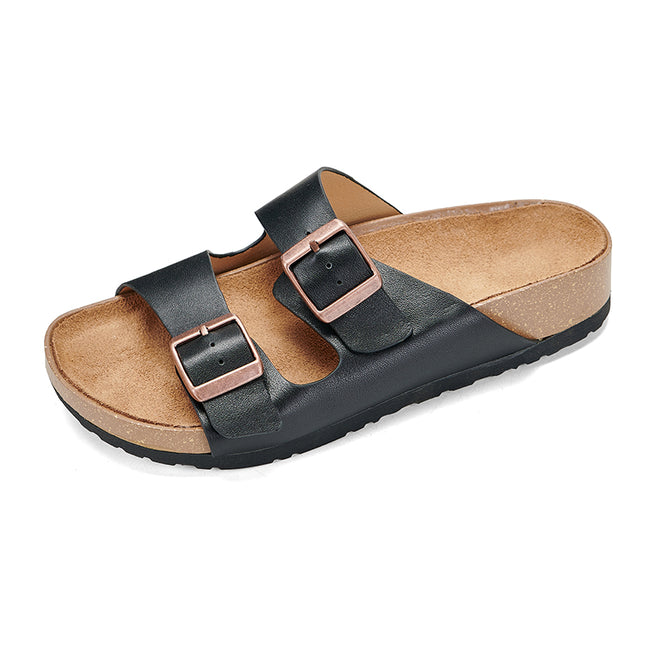 Sandalias elegantes de corcho para mujer